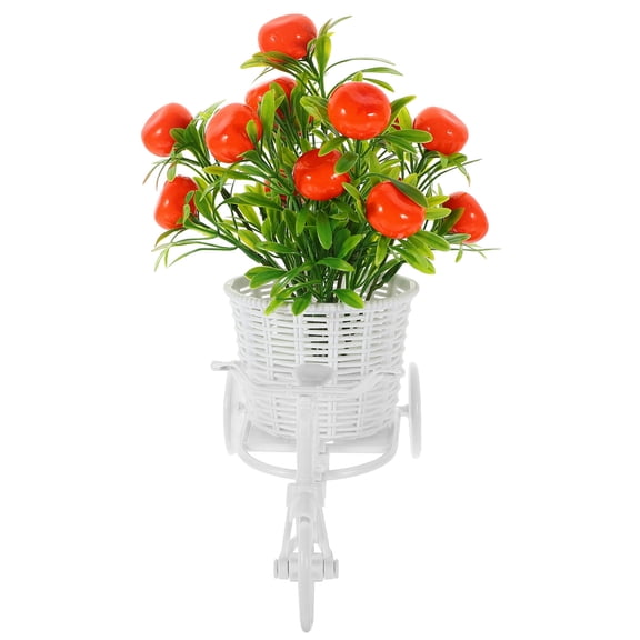 NIAIZEK Artificial Silk and Plastic Flower Centerpiece with Faux Orange Bouquet for Elegant Party and Home Floral Decorations