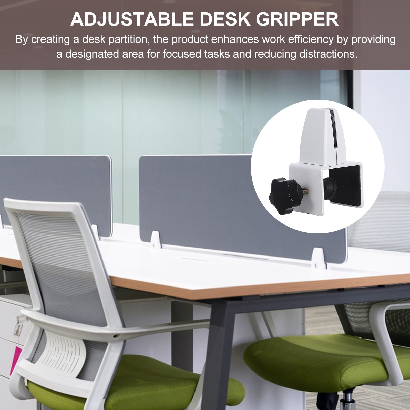 NIAIZEK Adjustable Aluminum Desk Partition Clamp with Stable Base for ...