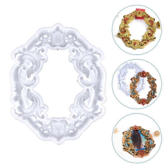 NIAIZEK Wear-Resistant Silicone Photo Frame Mold, White, for Creative DIY