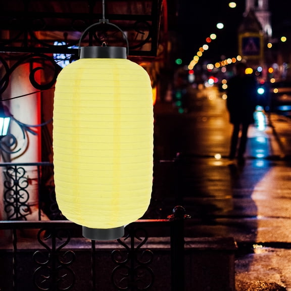 NIAIZEK Foldable Yellow Japanese Paper Lantern for Home Decor, Portable and with Soft Warm Light