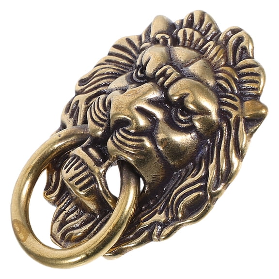 NIAIZEK Lion Head Door Pull Ring Antique Brass Coffee Traditional Chinese Design for Home
