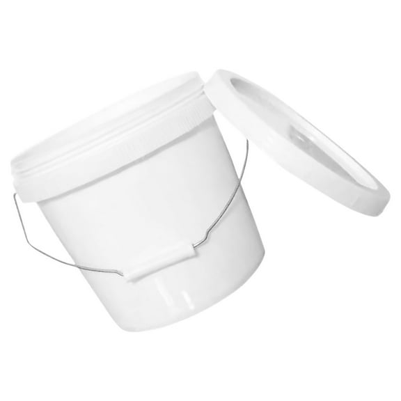 NIAIZEK White Plastic Water Bucket with Handle Portable for Cleaning and Storage