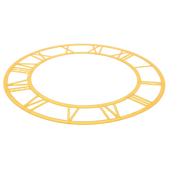 NIAIZEK Golden Acrylic Round Clock Face with Roman Numerals for Entryway Decor Peel and Stick Easy
