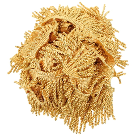 NIAIZEK Sewing Golden Fringe Tassel Trim for Sofa Cushions and Curtain Edging