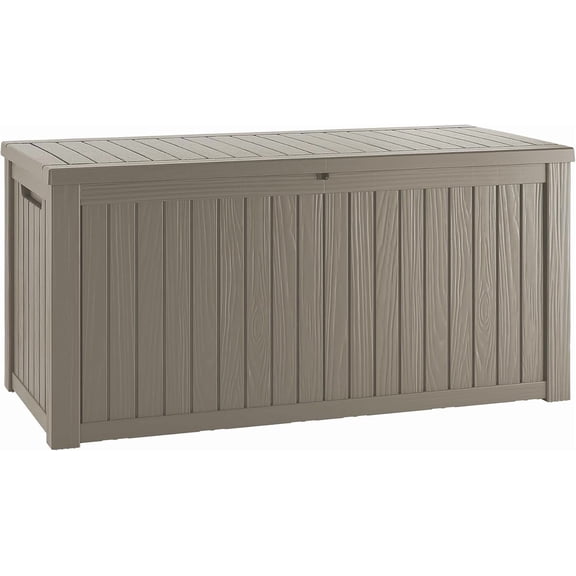 NIAIZEK Outdoor Lockable 200 Gallon Resin Deck Box, Gray