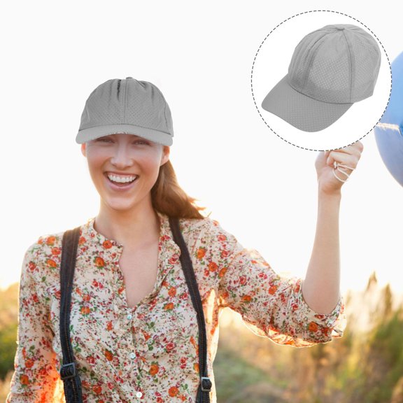 NIAIZEK Grey Running Baseball Cap with Quick Dry Fabric and Adjustable Size for Outdoor Activities
