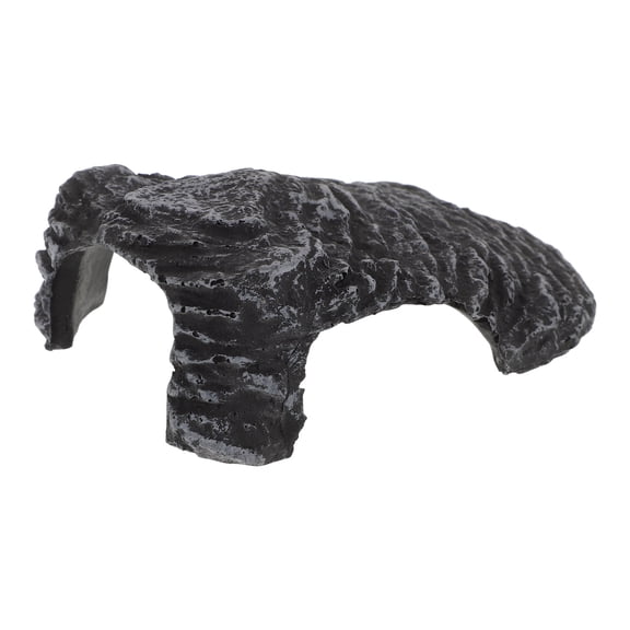 NIAIZEK Grey Resin Turtle Basking Platform Aquarium Climbing Rock for Reptile and Tortoise Habitat Decor