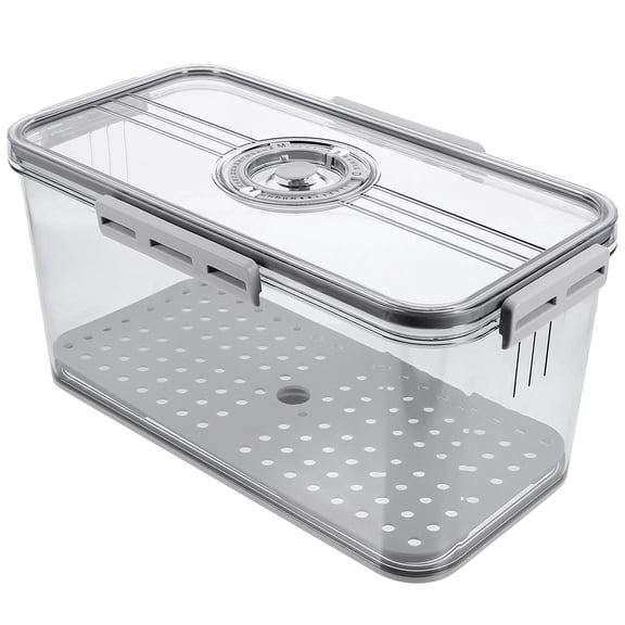 NIAIZEK Bread Box Kitchen Storage Minimalist Style Grey 1Pcs