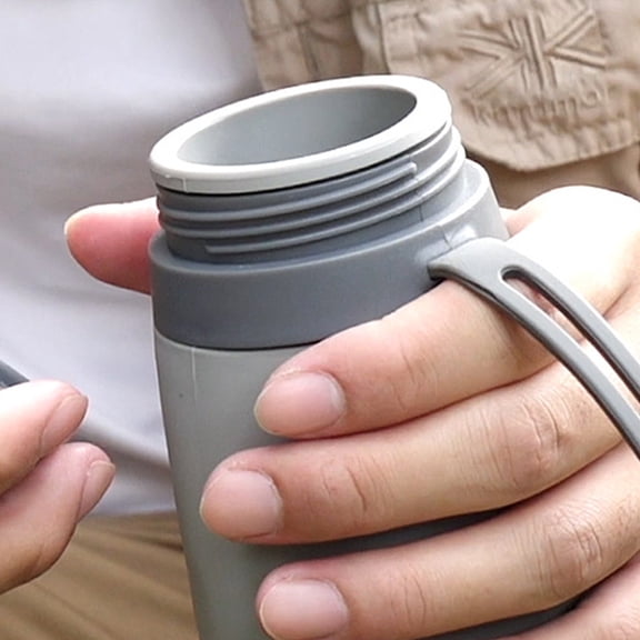 NIAIZEK Foldable Silicone Water Bottle for Travel and Home with Space Saving Design in Grey