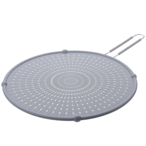 NIAIZEK Silicone Splatter Screen Grey Anti-Oil-Splashing Kitchen Essentials Heat Resistant for Home Use