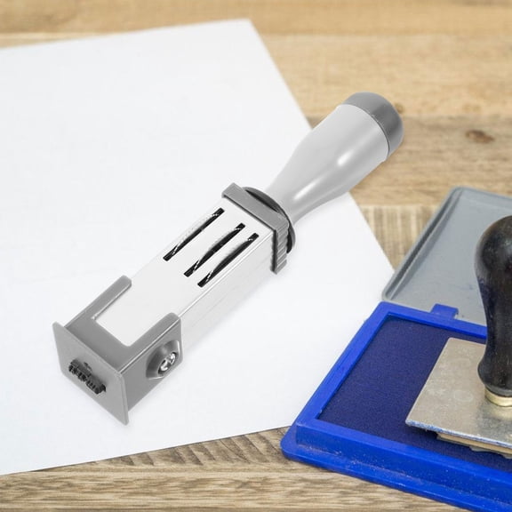 NIAIZEK Handheld multi use rolling date stamp small portable adjustable for office home document labeling(4.13X0.83X0.83in)