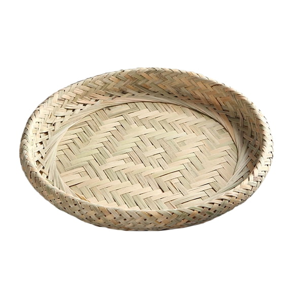 NIAIZEK Handmade Woven Basket Khaki Fruit Storage Container for Kitchen, Party, and Home Organization