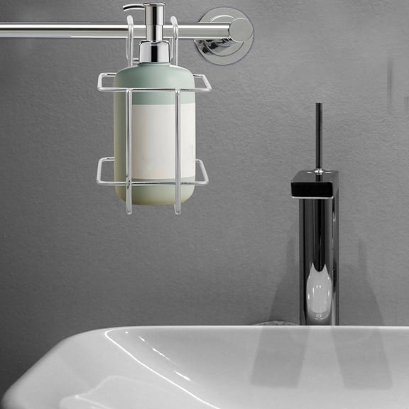 NIAIZEK Stainless Steel Wall-Mounted Hanger Rack with Soap Dispenser Holder for Bathroom and Kitchen Storage Organizer, 1 Set