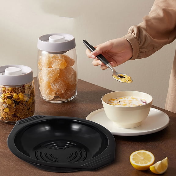 NIAIZEK Heat Resistant Stone Pot Base Plate Black Casserole Tray Multi Purpose Kitchen Gadget