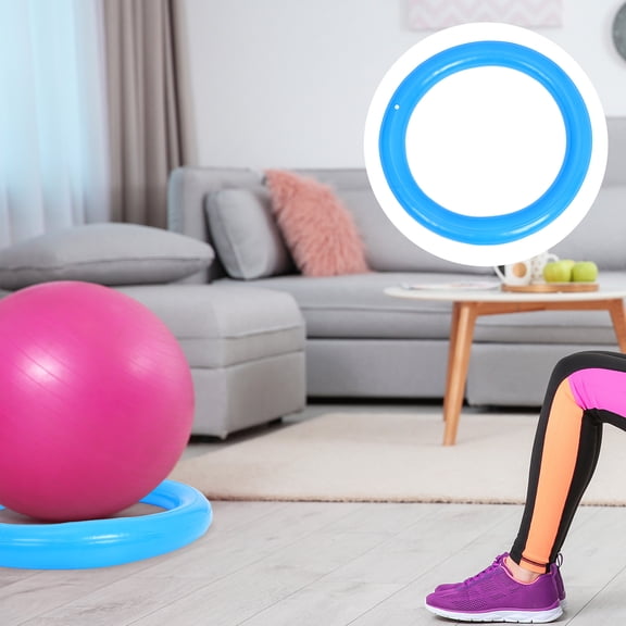 NIAIZEK Fixed Ring Fitness Ball Holder Blue Anti Burst Yoga Ball Stand for Gym Use