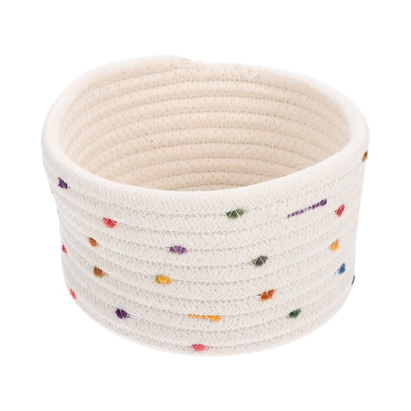 NIAIZEK Storage Basket Sundries Storage Box Beige Cotton Rope 1Pcs