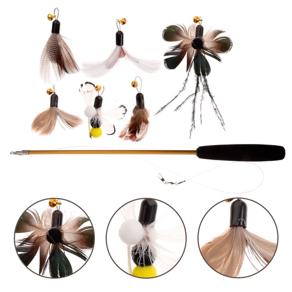 NIAIZEK Cat Wand Attachment Toys 1 Set Plastic Exercise Enhancement