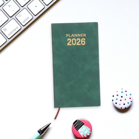 NIAIZEK Work Organizer Notebook Dark Green with Sewn Binding and Thick Paper