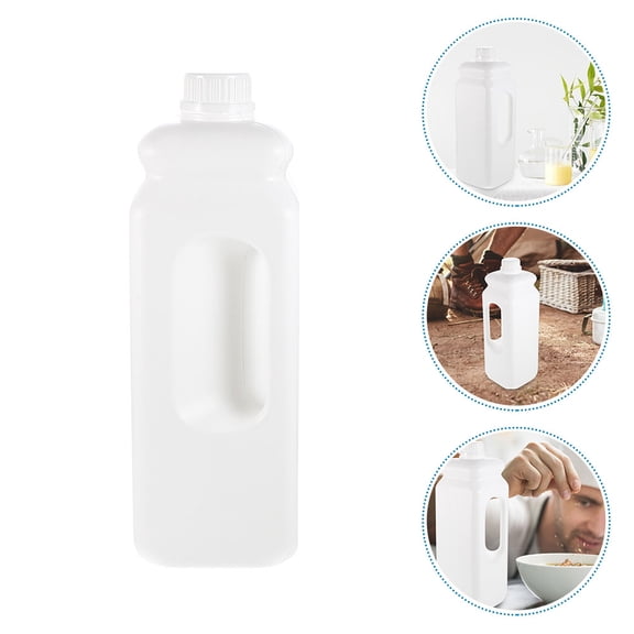 NIAIZEK Stable White Plastic Juice Container with Lid Multifunctional Storage Bottle