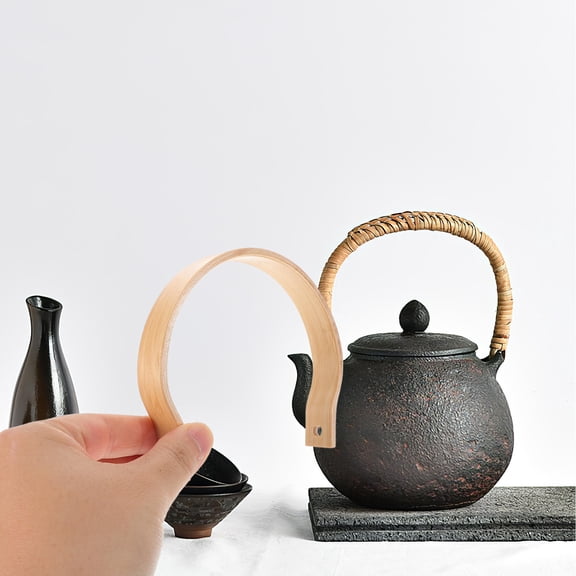 NIAIZEK Bamboo Teapot Handle Beige Heat-Resistant Replacement for Teapot
