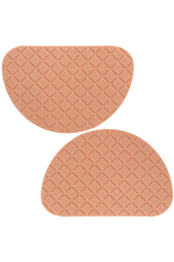 1 Pair Khaki Non- Sneaker Sole Pads with Anti-Skid Texture for Shoe and Noise Reduction