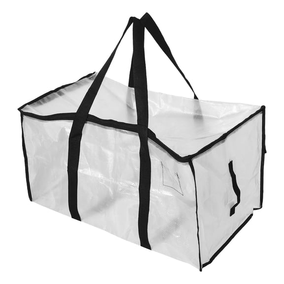 NIAIZEK Transparent Blanket Storage Bag Heavy Duty PVC Organizer with Mesh Handles