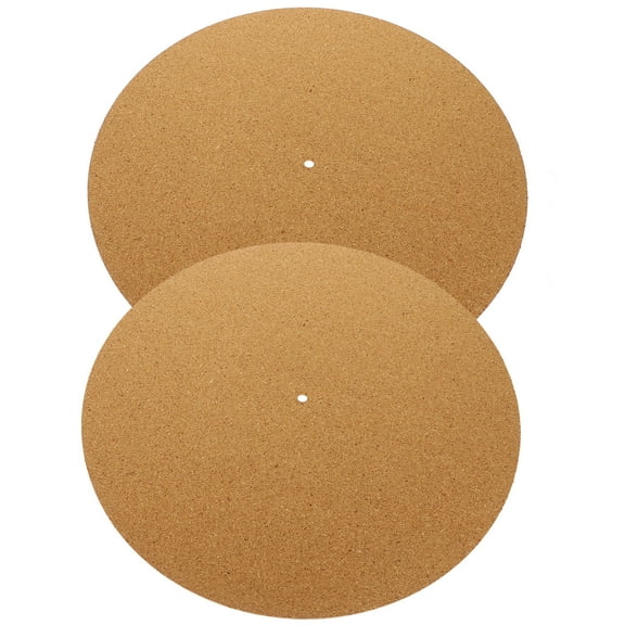 NIAIZEK 2pcs Turntable Mat Cork Vinyl Record Accessories Noise Reduction Music Listening