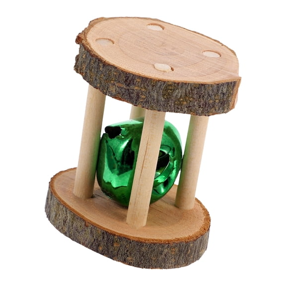 NIAIZEK Light Brown Wood Hamster Chew Toy for Teeth and Playtime Ideal for Pets 7.5 x 2.5 Inches