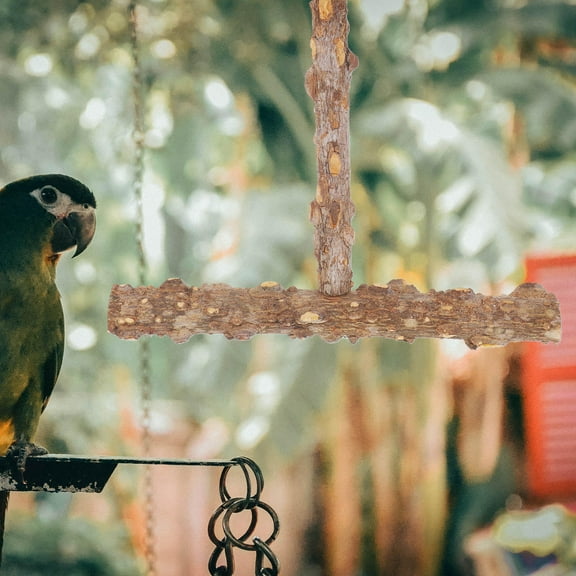 NIAIZEK Bird Stand Perch Brown for Parrots Cage Decoration 1 Set