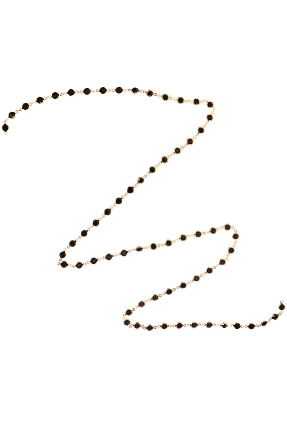 Black Necklace Chain for Jewelry Making Ideal for Sweaters Jackets and Daily Wear