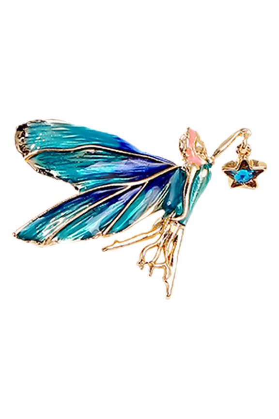 Multicolor Fairy Brooch Pin Metal Lapel Pin for Suit, Shawl, Jacket, and Clothing Accessories