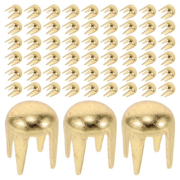 NIAIZEK 100-Piece Golden Metal Rivets Set for Fabric Crafts, Sewing, Leatherwork, and Accessories