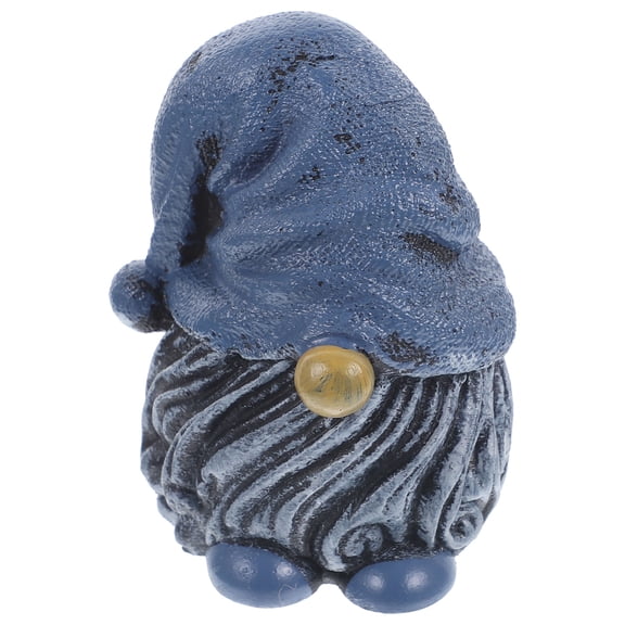 NIAIZEK Gnome Figurine Compact Size Resin Blue Decoration 1Pcs