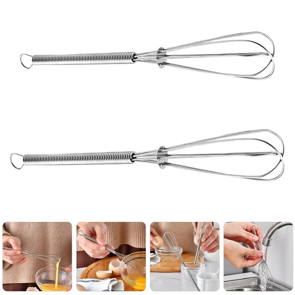 NIAIZEK 4-Piece Mini Stainless Steel Whisk Set for Baking, Cooking, Mixing, and Kitchen Use