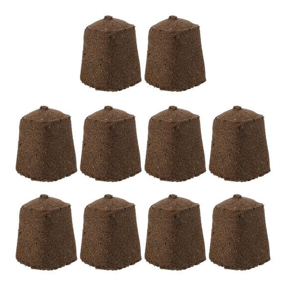 NIAIZEK 10Pcs Brown Peat Blocks Breathable Moisturizing Gardening Supplies for Plant Growth and Soil Improvement