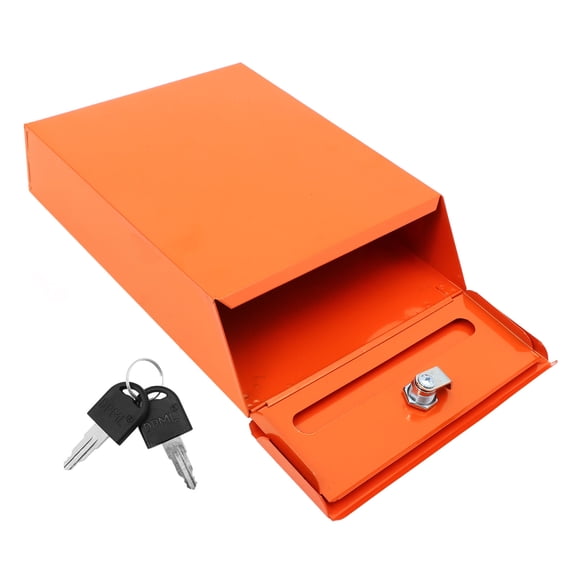 NIAIZEK Rustic Orange Iron Wall Mount Mailbox with Lock Vintage Letter Box