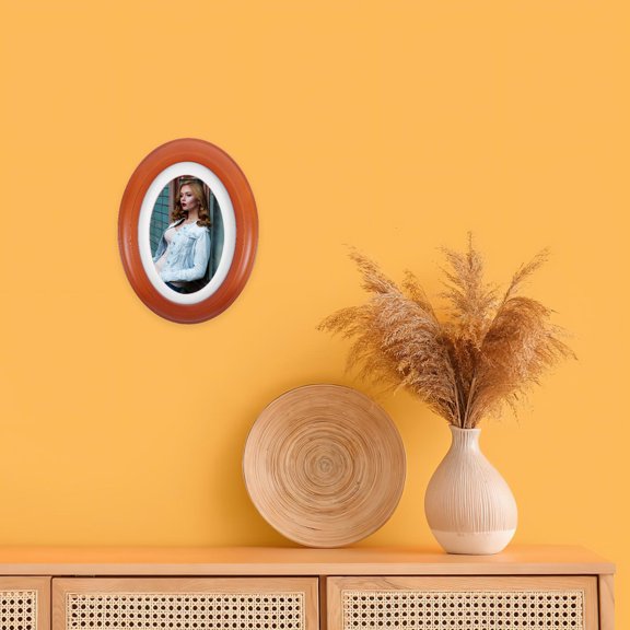 NIAIZEK 2-Pack Vintage Oval Wall Picture Frames for Family Photos, Decorative Photo Display, Home and Office Wall Decor