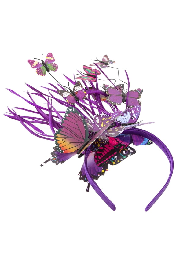 Butterfly Fascinator Decorative Headband Plastic 1Set for Women Weddings
