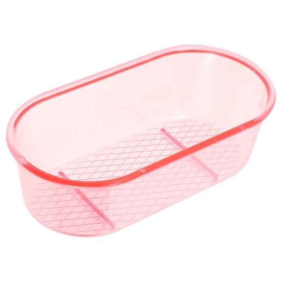 NIAIZEK Pink Plastic Parakeet Bath Box Durable Bird Bath for Cage Safe Reusable Bathing Cube 11.5 x 8.5 x 7.5 cm