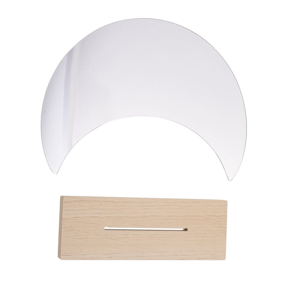 NIAIZEK Plastic Table Makeup Mirror Acrylic Beige Reflection Desktop 1Pack