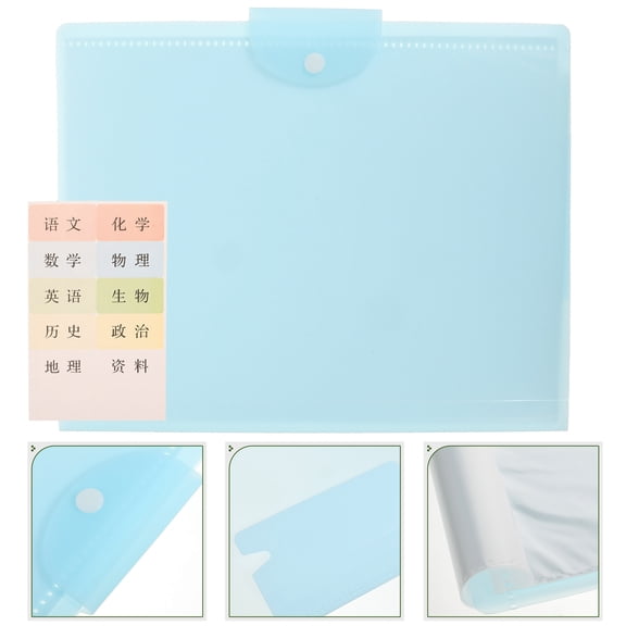 NIAIZEK Coupon Organizer Receipts Folder Blue Plastic 1 Set