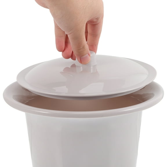 NIAIZEK Portable Urinal with Lid, Thick Plastic Travel Pot for Home, Car, Outdoor Use in Grey