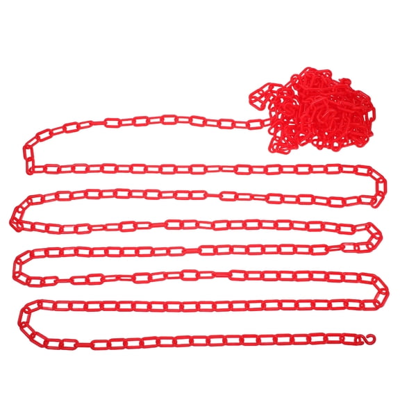NIAIZEK Red Plastic Chain for Outdoor , Safety Barrier, High Visibility Design, and Weather Resistant