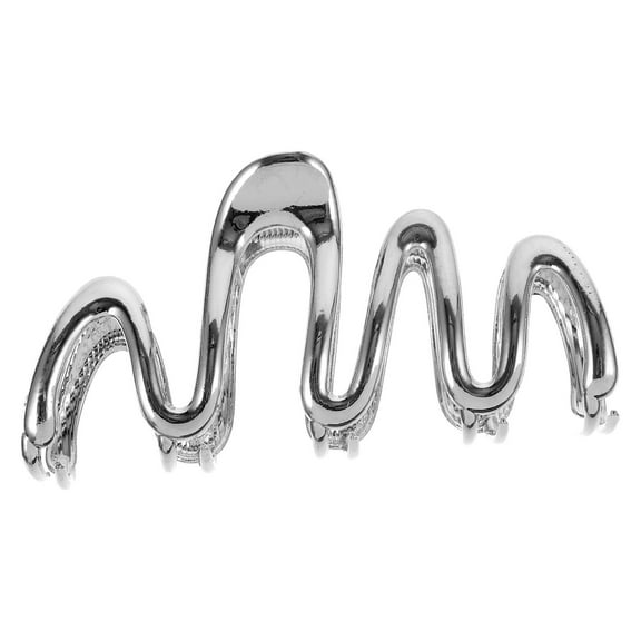 NIAIZEK Hair Claw for Thick Hair Claw Clip for Women Silver Metal Holding Hair 1Set