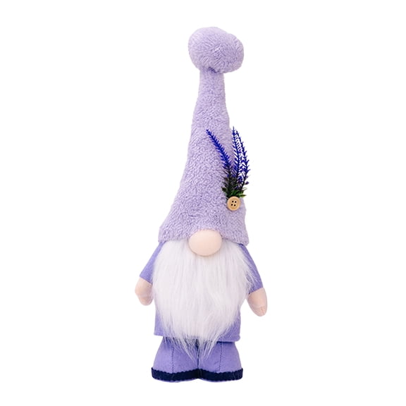 NIAIZEK Lavender Gnome Plush Figurine with Detailed Craftsmanship for Rustic Home and Kitchen Decoration Accents