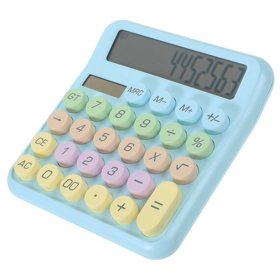 NIAIZEK Small Sky Blue Handheld Calculator Portable Design for Students and Office