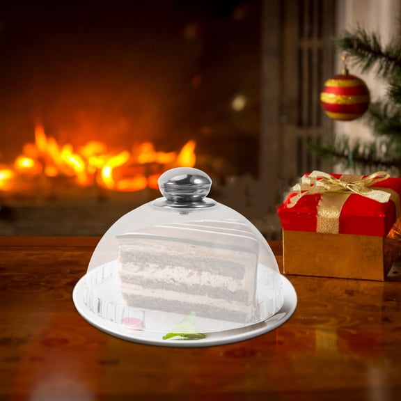 NIAIZEK Clear Acrylic Dome Cover Portable Food Display Protector for Freshness and Presentation