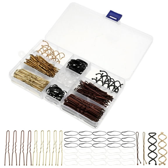 NIAIZEK U Shaped Bobby Pins with Hair Ties for Stylish Hairdos and Durable Hold