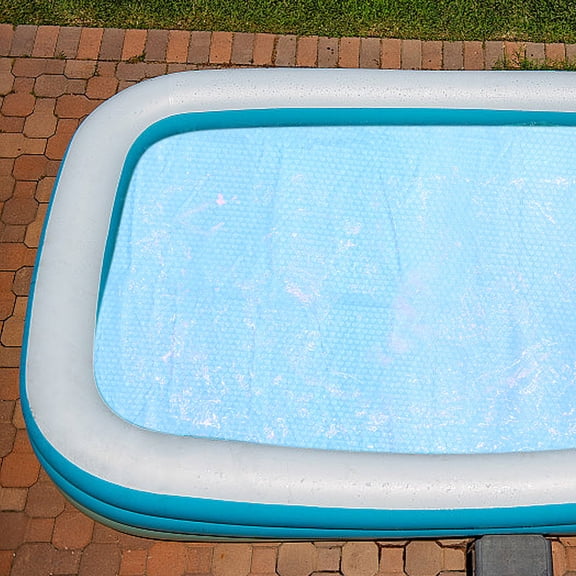 NIAIZEK Foldable Rectangular Pool Cover with Bubble Insulation, PE Material, and Weather Resistant