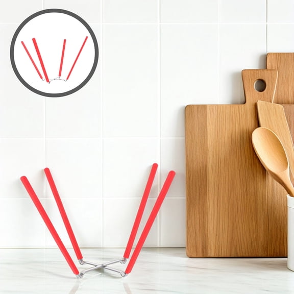 NIAIZEK Stainless Steel Chiffon Cake Cooling Stand Red for Baking and Drying